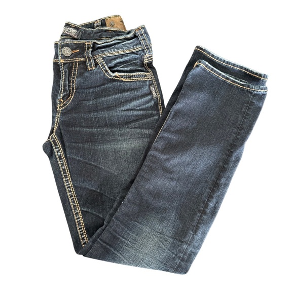 Silver Jeans Pants - Silver Jeans Co. Suki Mid-Rise Bootcut Jeans W30 L32 Dark Wash Distressed Denim